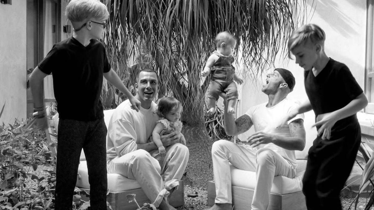 Ricky Martin de viaje en familia