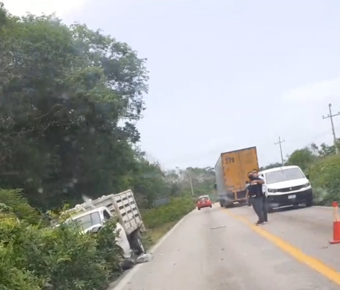 El accidente tuvo lugar en el kilómetro 156 +300 de la carretera José María Morelos El accidente tuvo lugar en el kilómetro 156 +300 de la carretera José María Morelos