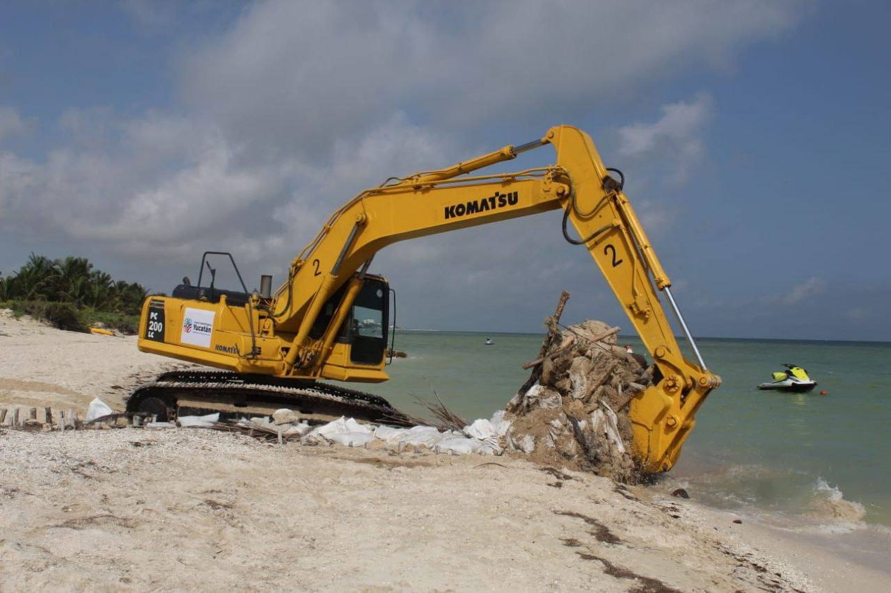 Estas acciones evitarán la erosión en las playas y brindarán mayor espacio en las costas yucatecas Estas acciones evitarán la erosión en las playas y brindarán mayor espacio en las costas yucatecas
