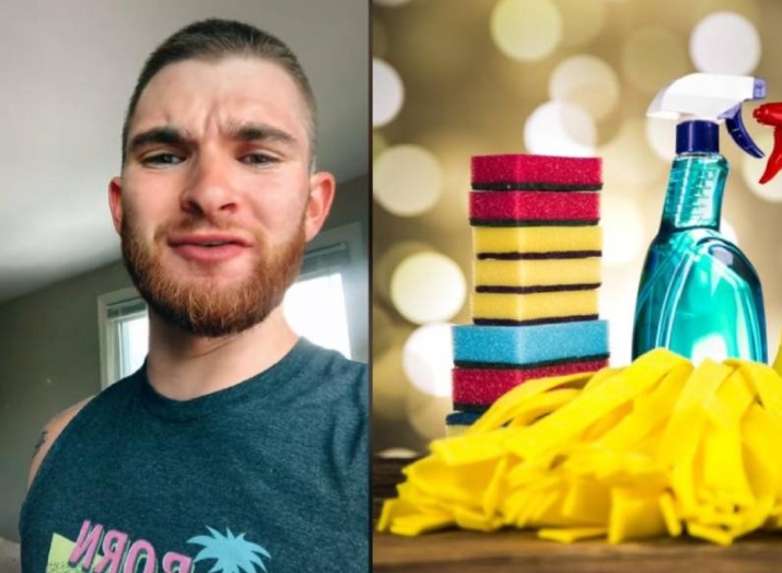 Louis Angelino limpia las casas de sus amigos para ganar dinero extra después de su trabajo formal Louis Angelino limpia las casas de sus amigos para ganar dinero extra después de su trabajo formal