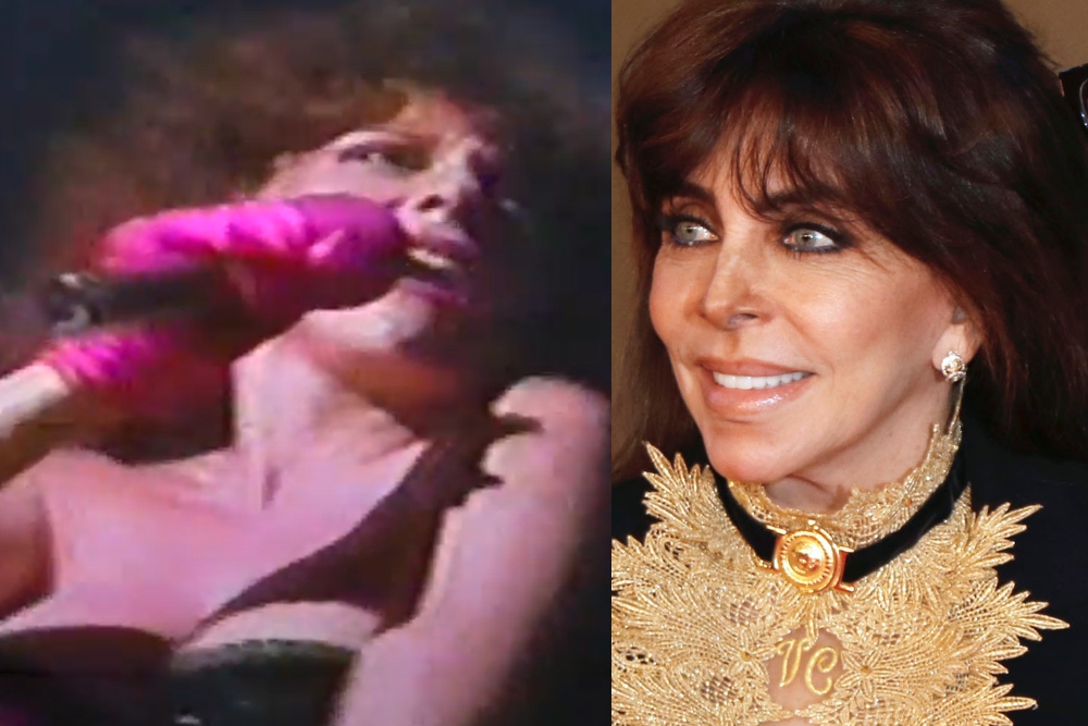 Verónica Castro derrochó sensualidad durante su presentación en la discoteca 'Christine' de Cancún en los años 80's