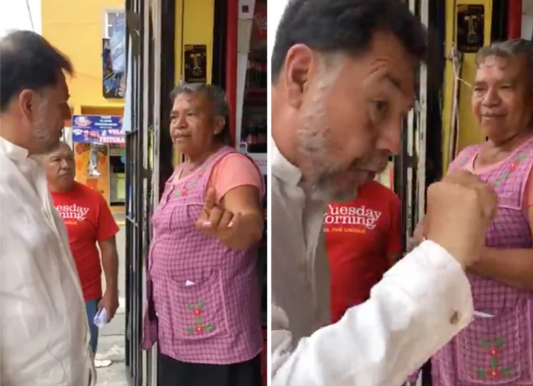Gerardo Fernández Noroña fue tendencia en las redes sociales al ser captado debatiendo con un par de adultos mayores.