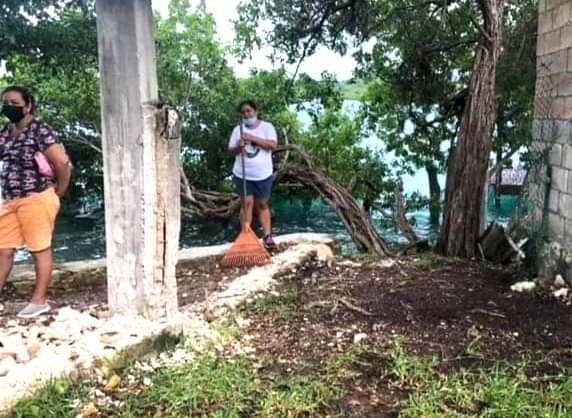 Los habitantes de Xul-Ha, señalaron que varias construcciones habían invadido parte de la Zona Federal