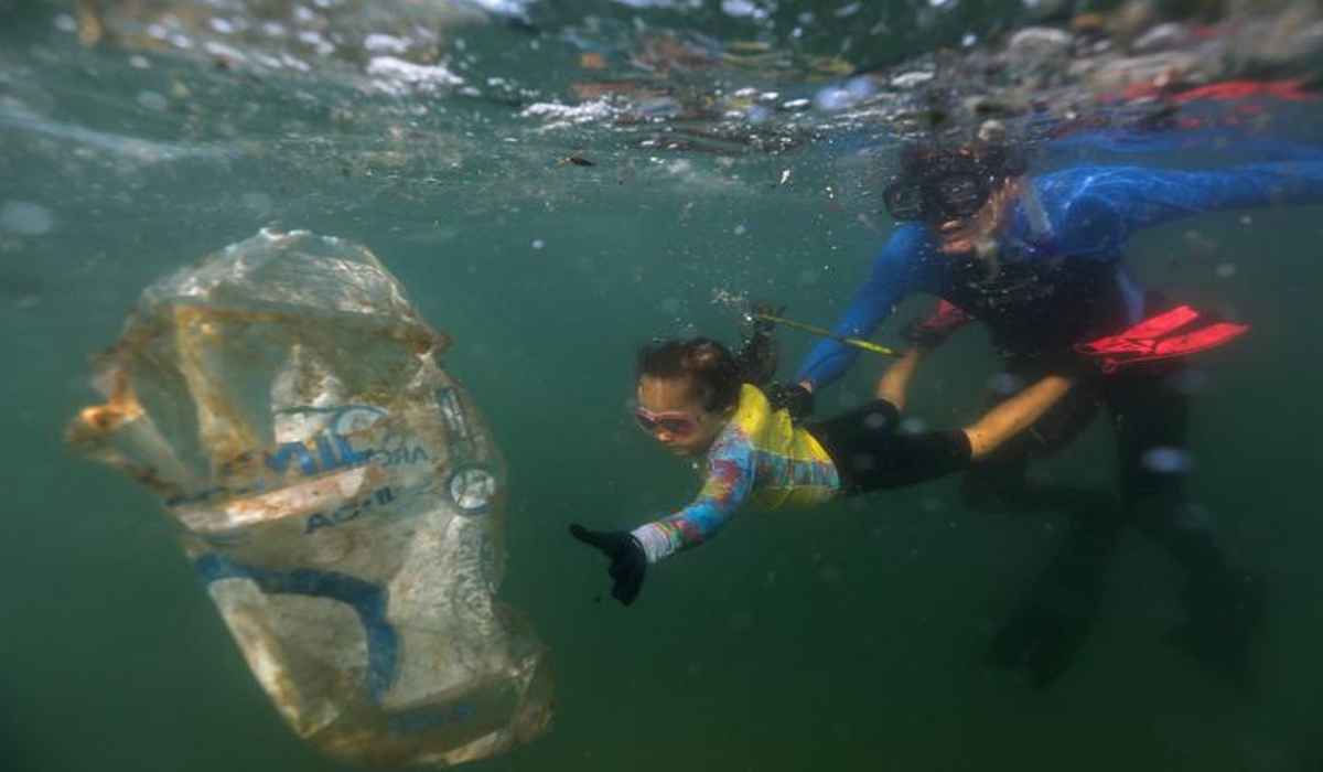 La intención de Nina para recolectar los desechos que hay en el mar es para que los peces y las tortugas no mueran. La intención de Nina para recolectar los desechos que hay en el mar es para que los peces y las tortugas no mueran.
