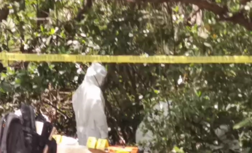 Elementos de la unidad forense llegaron al lugar para levantar los cuerpos