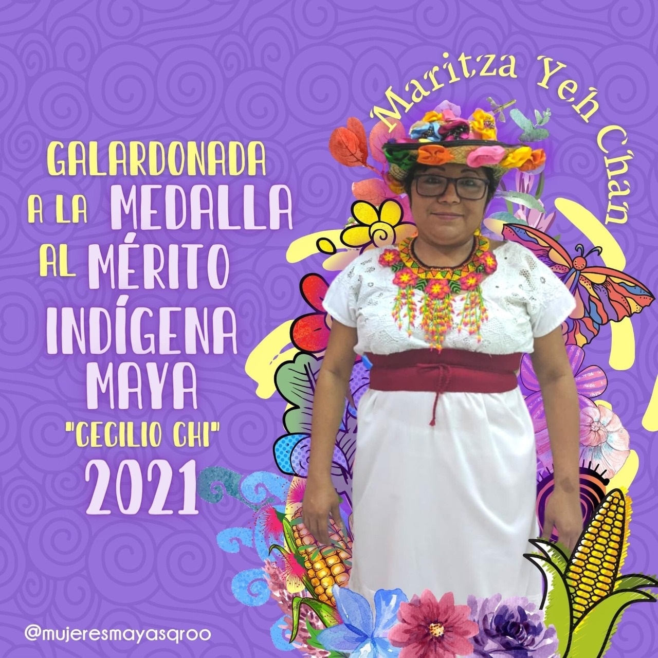 Maritza Yeh recibe el galardón otorgado por el Congreso de Quintana Roo durante el 'Día Estatal de la Cultura Maya' Maritza Yeh recibe el galardón otorgado por el Congreso de Quintana Roo durante el 'Día Estatal de la Cultura Maya'