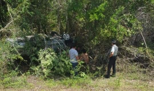 Sólo resultaron lesionas 3 personas en el accidente carretero Sólo resultaron lesionas 3 personas en el accidente carretero
