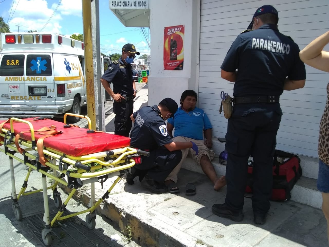 El motociclista fue trasladado al hospital O' Horan