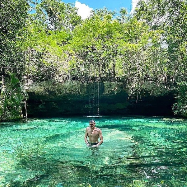 Iker Casillas disfruta de unas vacaciones en los cenotes de la Riviera Maya, Quintana Roo