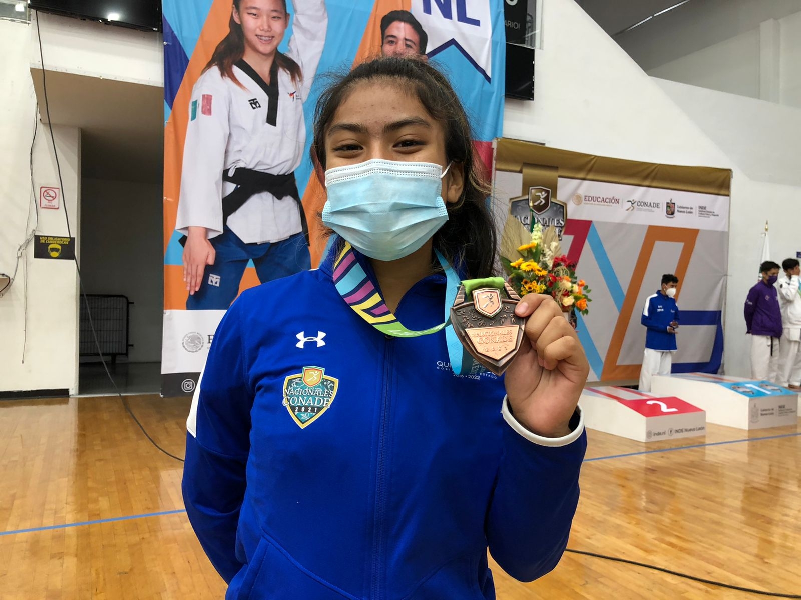 La taekwondoín de Playa del Carmen cayó por marcador de 17-5 ante Vania Mariana Romo Montes de Sonora