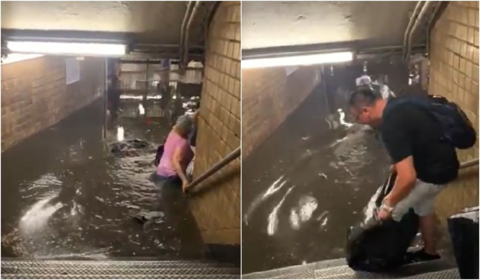 Pasajeros nadan para cruzar los torniquetes del metro en NY