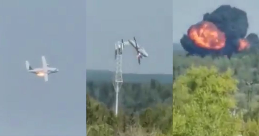 Avión militar ruso se estrella durante un vuelo de prueba: VIDEO