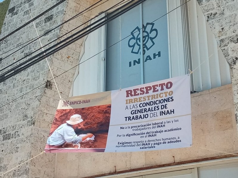 Trabajadores de Q. Roo se suman a protesta nacional por irregularidades en el INAH