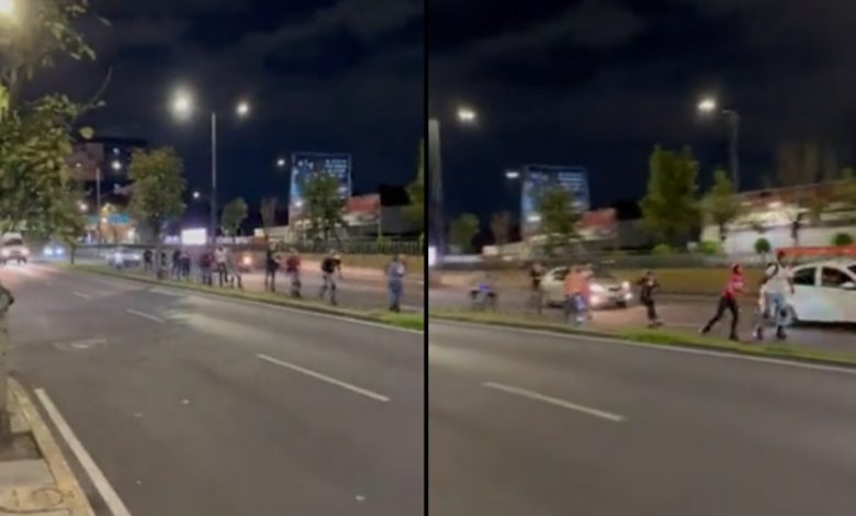 Un grupo de alrededor de 20 jóvenes fue grabado cuando circulaban patinando en Río San Joaquín, en la alcaldía Miguel Hidalgo.