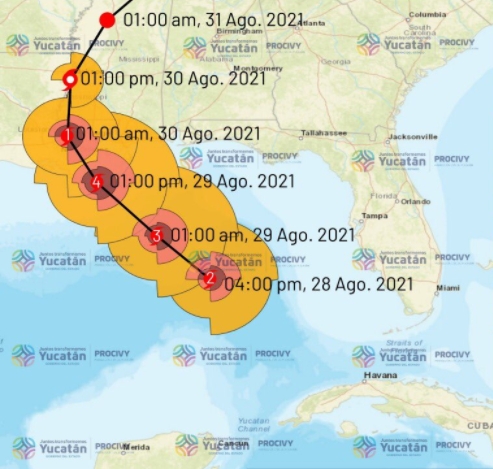 Der seguir su trayectoria, el Huracán "Ida" continuará alejándose del estadode Yucatán