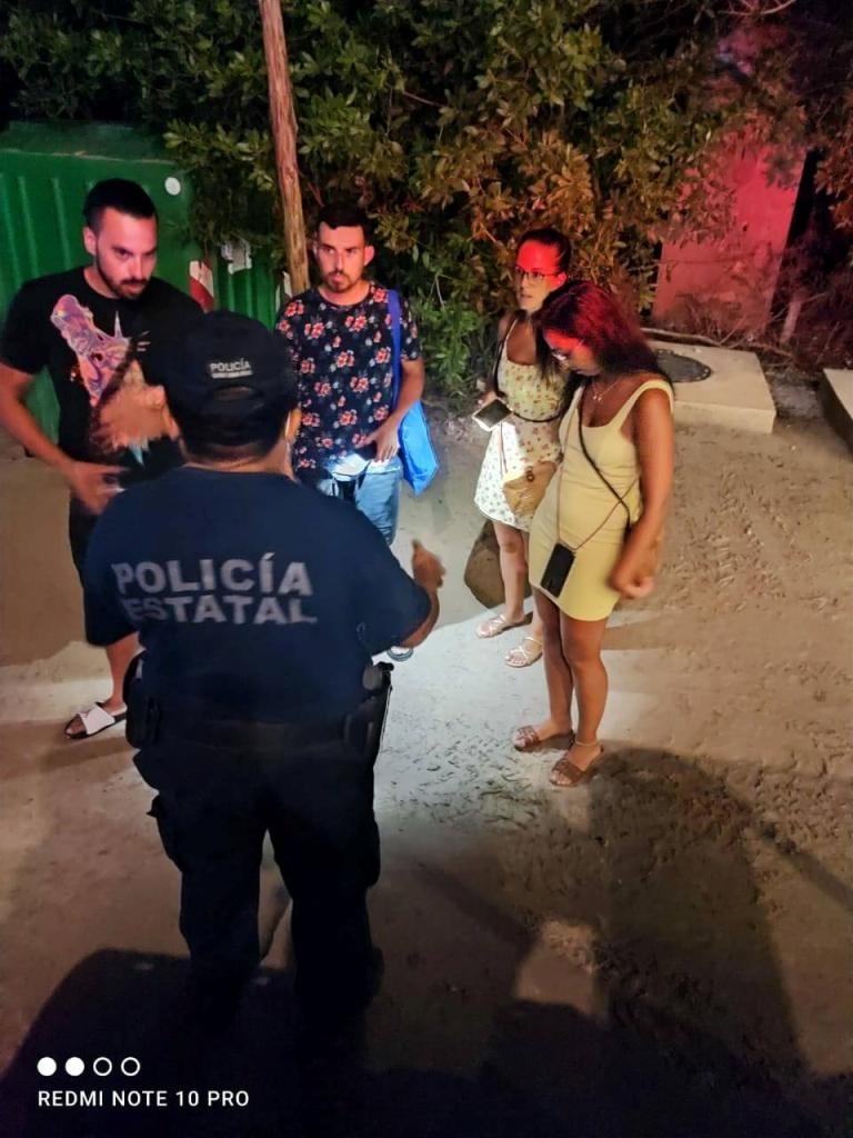 La policía asignada a Holbox, refuerza el trabajo de proximidad social, para concientizar a los locales y turistas