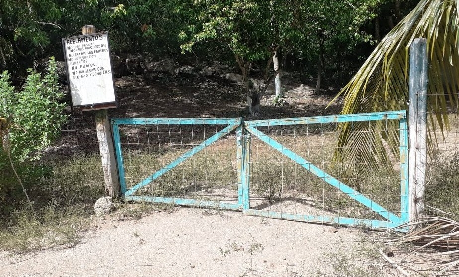 El ingreso al Cenote Azul  generaba recursos económicos para los pobladores del lugar