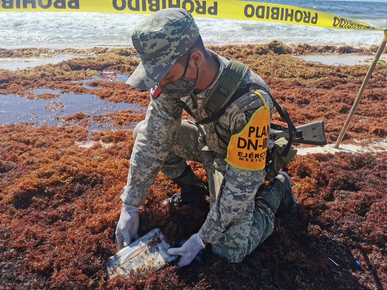 La droga fue puesta a disposición de las autoridades federales en Cancún 