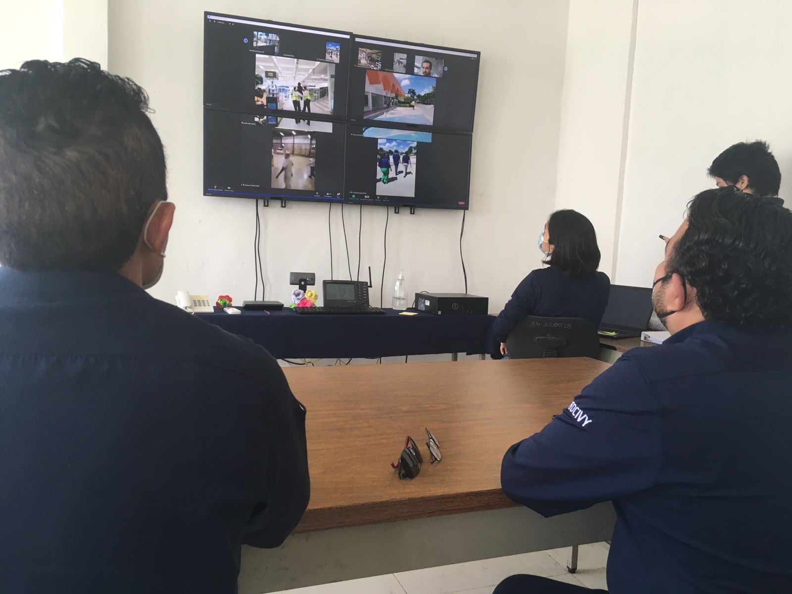 El simulacro se realizó con la simulación de un huracán o un incendio