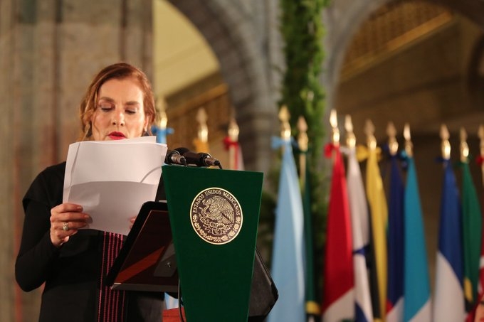 Beatriz Gutiérrez narró a los invitados la historia de Palacio Nacional Beatriz Gutiérrez narró a los invitados la historia de Palacio Nacional