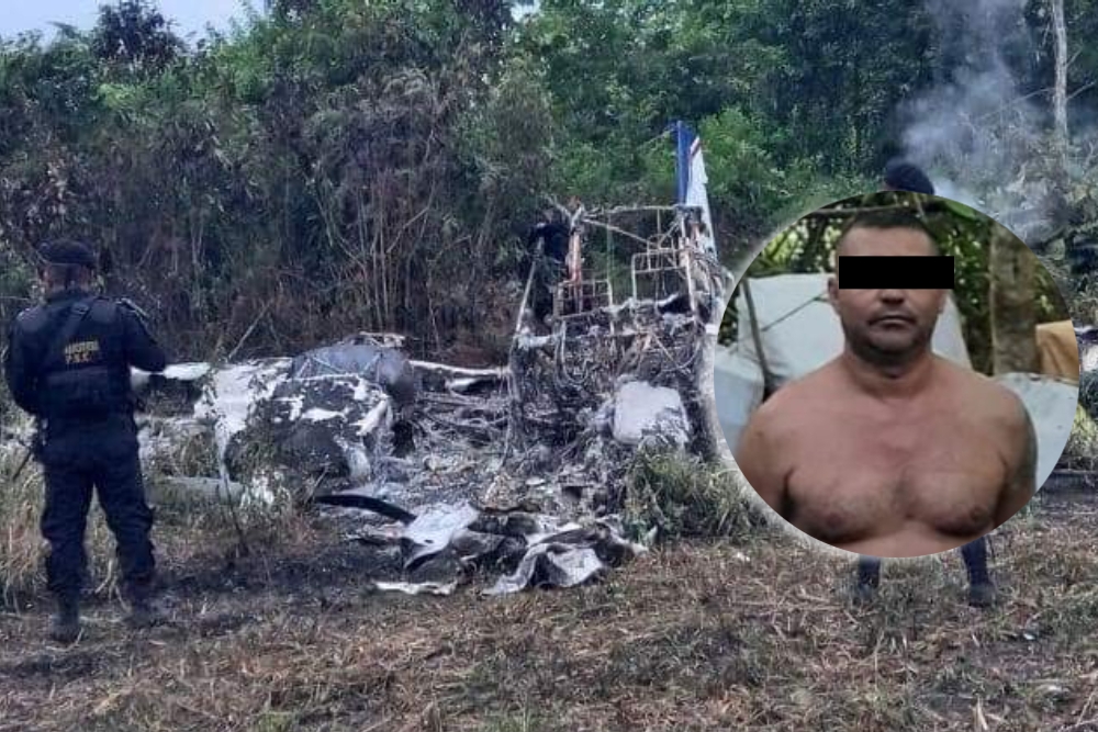La aeronave donde llegó 'El Lacandón' a la zona limítrofe entre Quintana Roo y Belice, fue incendiada