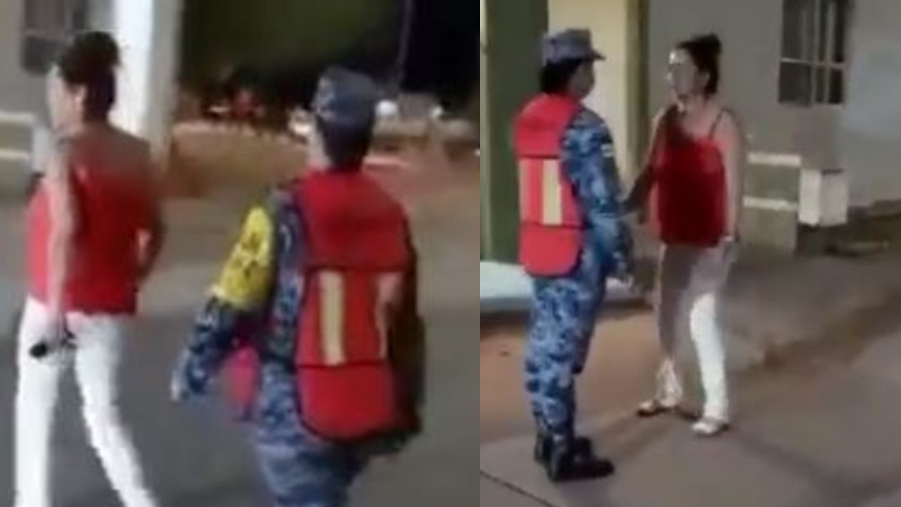 La mujer fue entregada con sus familiares tras la agresión