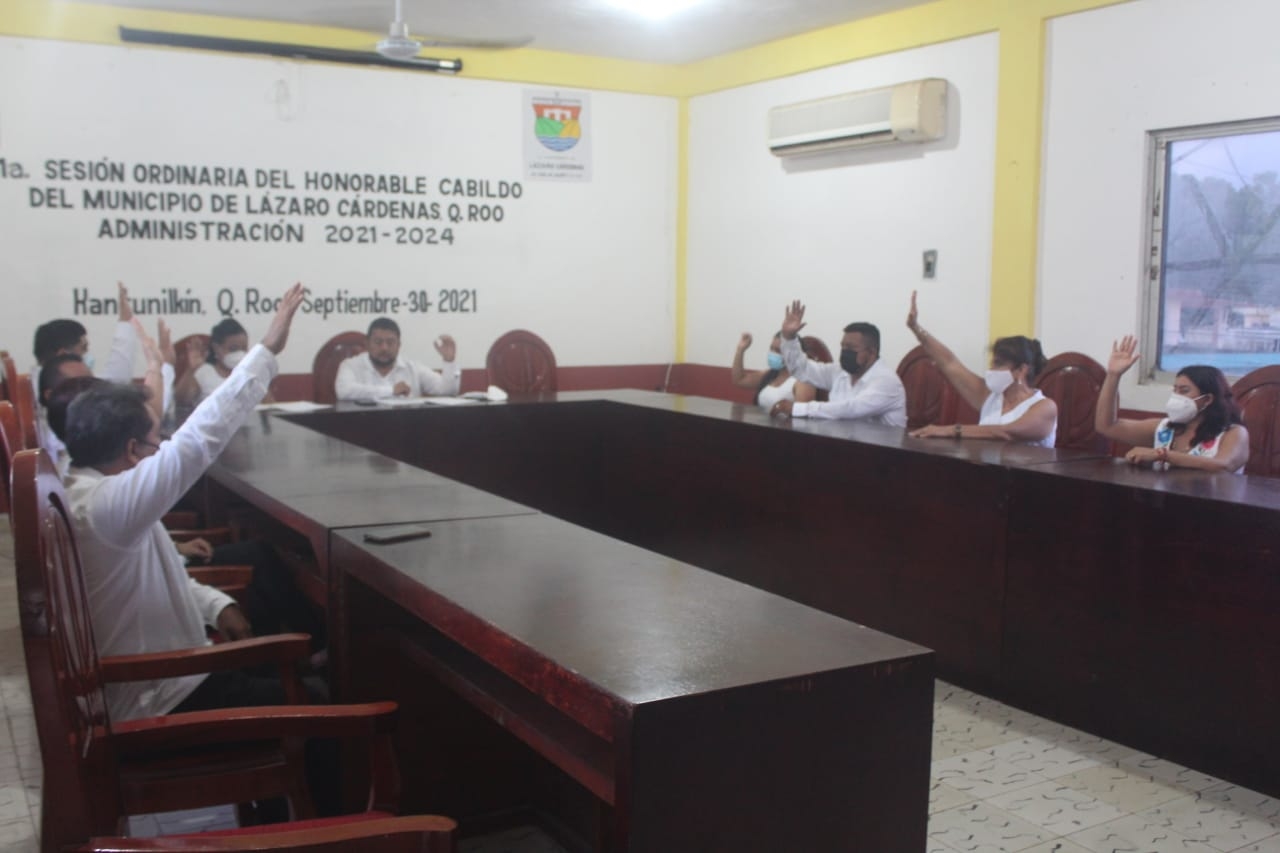 La primer sesión ordinaria del cabildo del periodo 2021-2024 se llevó a cabo pasadas las 18:30 horas
