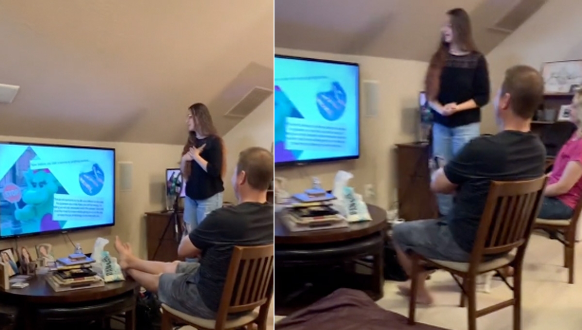 Una mujer de Estados Unidos se volvió viral luego de que realizara una presentación en PowerPoint para confesarle a sus padres que trabaja como stripper Una mujer de Estados Unidos se volvió viral luego de que realizara una presentación en PowerPoint para confesarle a sus padres que trabaja como stripper