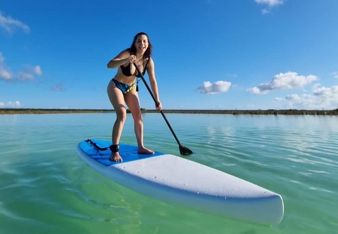 La presentadora paseó por Playa del Carmen