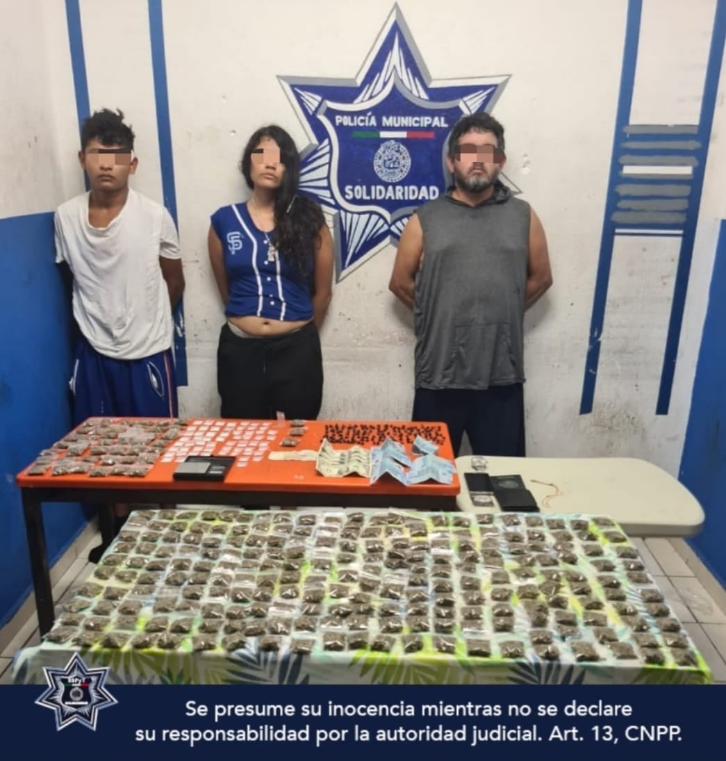 Las personas fueron detenidas con una cantidad grande de drogas