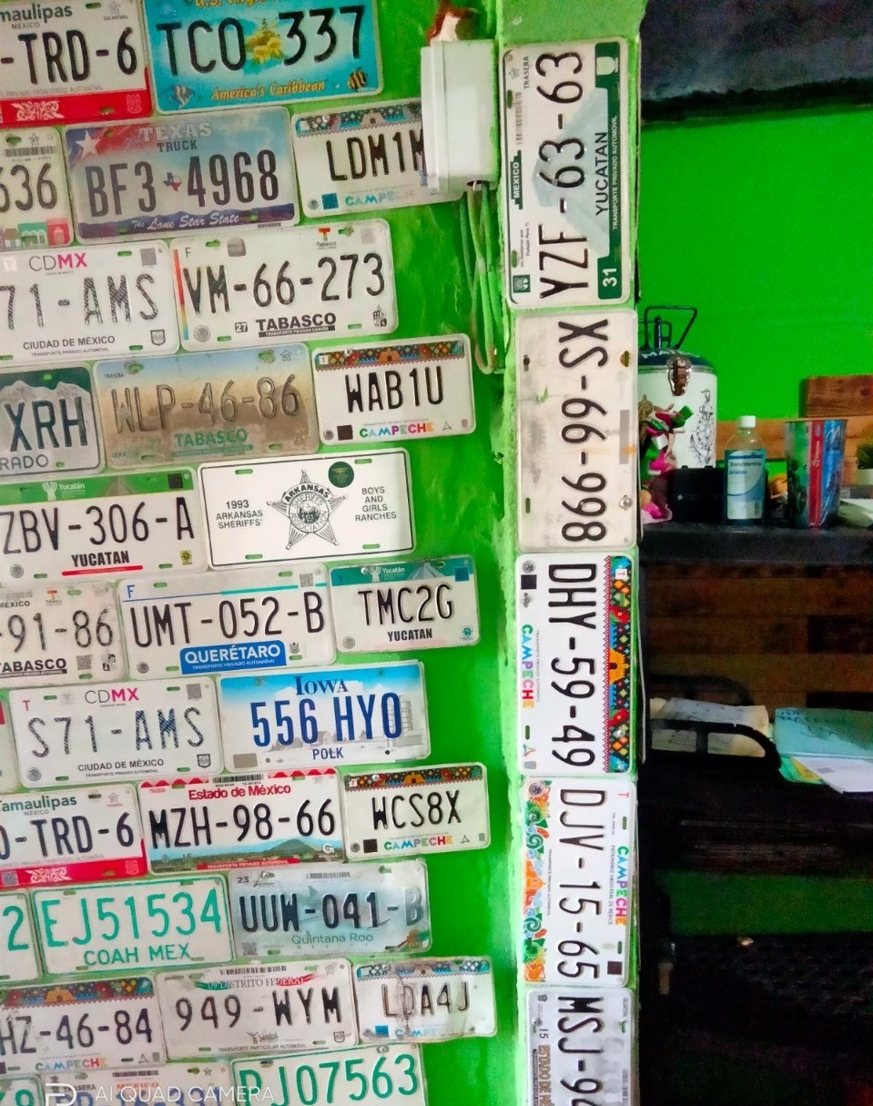 Entre el decomiso, se encuentra: 128 placas de diferentes estados, una computadora y una impresora