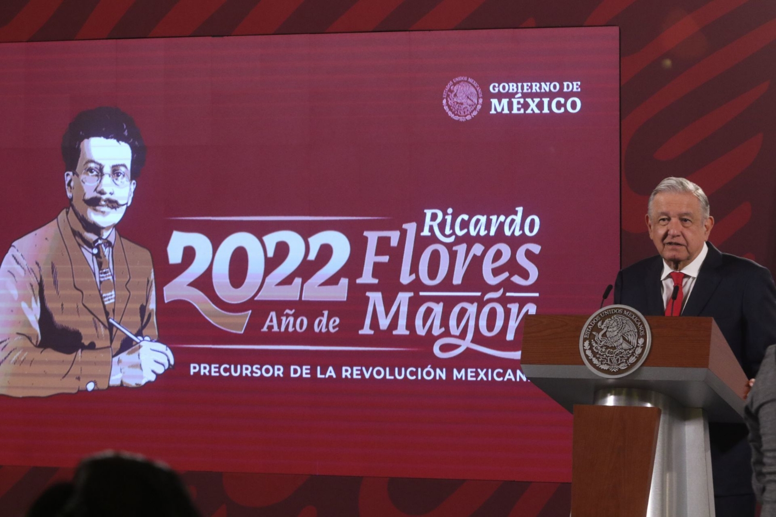 AMLO enfatizó que el año 2022 esta dedicado a Ricardo Flores Magón, precursor de la Revolución Mexicana, a 100 años de su muerte