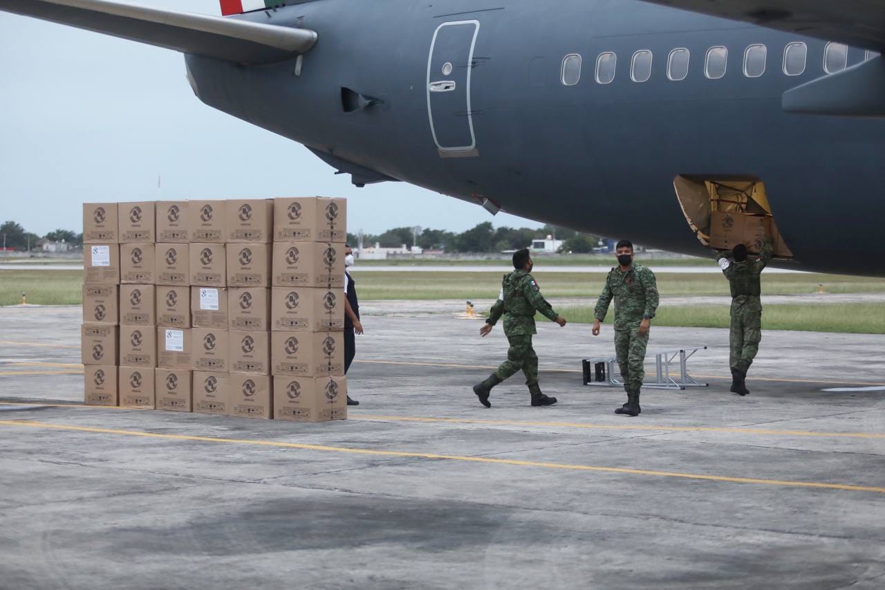 El nuevo lote de vacunas arribó a Yucatán
