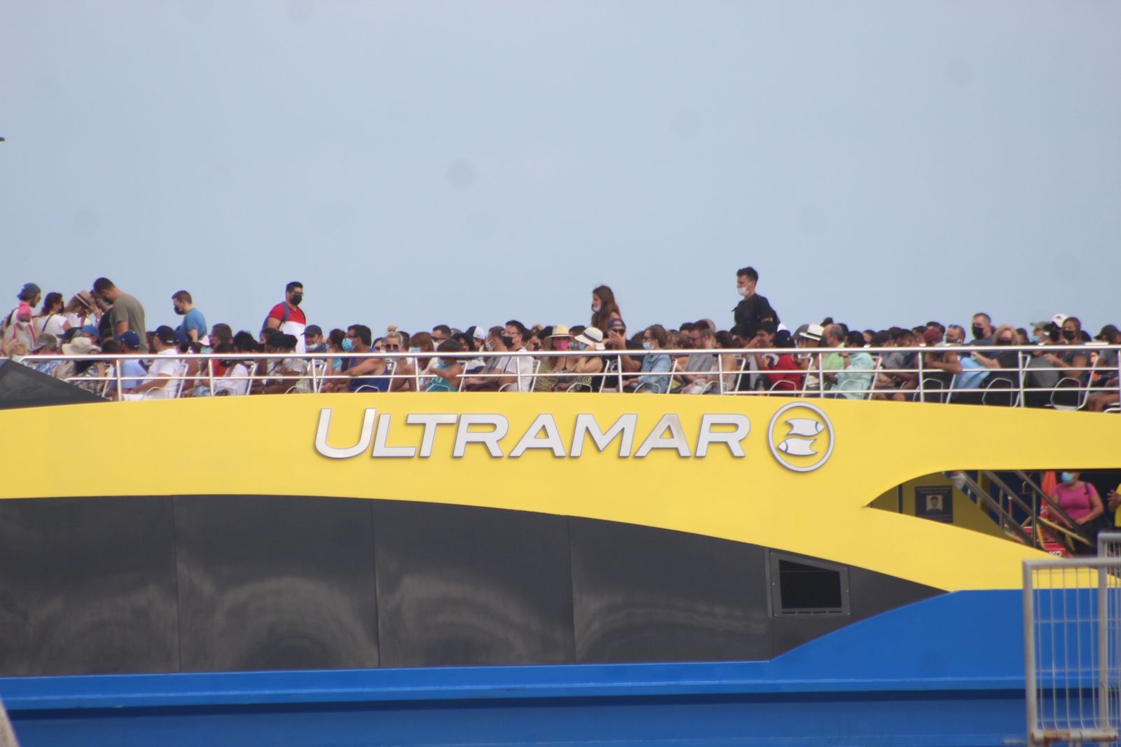La naviera de Ultramar trabaja al 100 por ciento de su capacidad, aprovechando el último día de semáforo epidemiológico La naviera de Ultramar trabaja al 100 por ciento de su capacidad, aprovechando el último día de semáforo epidemiológico