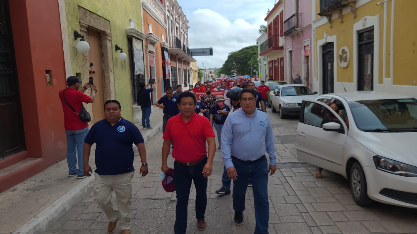 Los inconformes marcharon sobre las calles del Centro Histórico