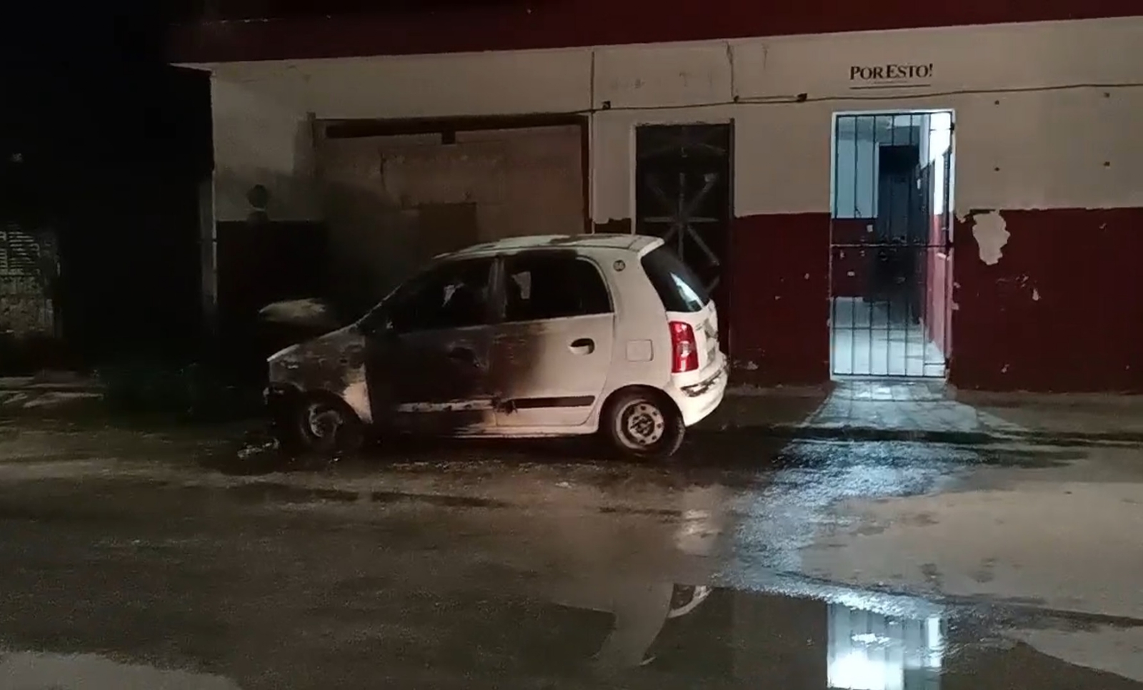 Durante el atentado también se dejó una manta