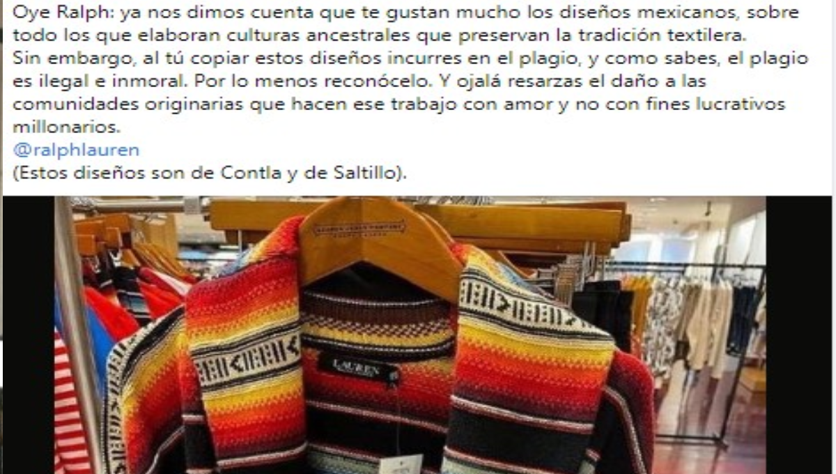Ralph Lauren se disculpa con México por supuesto plagio de diseño indígena Ralph Lauren se disculpa con México por supuesto plagio de diseño indígena