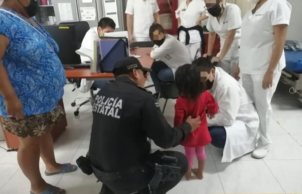 La menor fue atendida y se encontraba en buen estado de salud