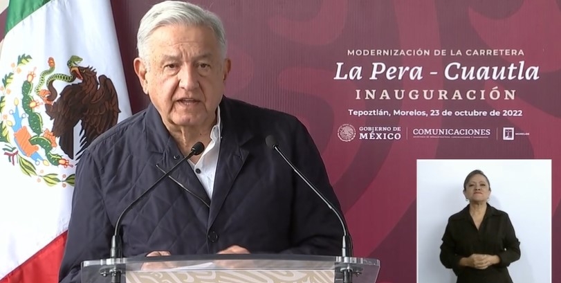 AMLO y Cuauhtémoc Blanco inauguran la carretera La Pera-Cuautla