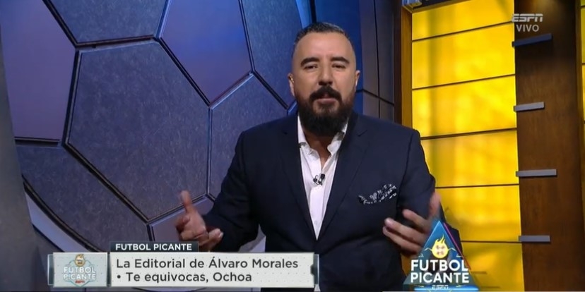 El periodista de ESPN, Álvaro Morales, fue claro en su editorial contra Ochoa El periodista de ESPN, Álvaro Morales, fue claro en su editorial contra Ochoa
