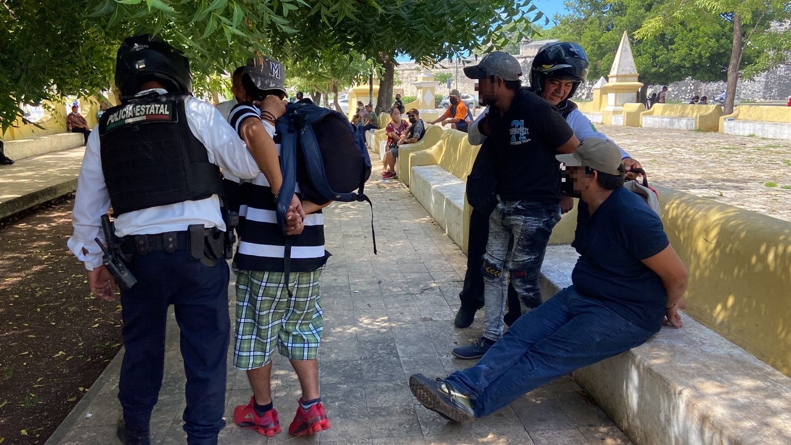 Los tres hombres quedaron a disposición de la Fiscalía de Campeche