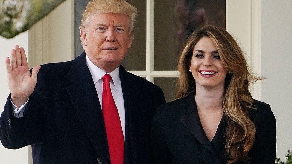 Hope Hicks y Donald Trump fueron equipo de trabajo durante los cuatro años que estuvo el mandatario al frente de Estados Unidos Hope Hicks y Donald Trump fueron equipo de trabajo durante los cuatro años que estuvo el mandatario al frente de Estados Unidos
