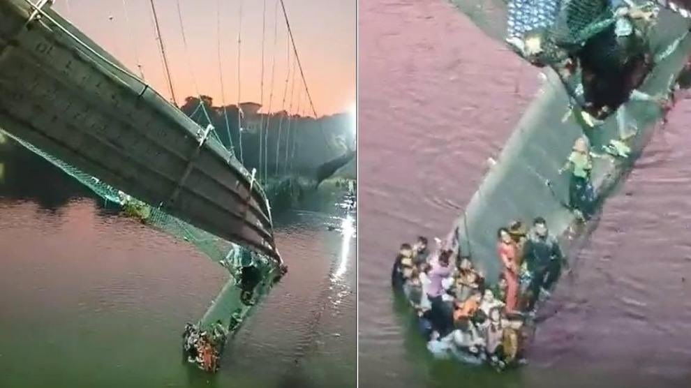 Colapso de un puente en la India deja 60 muertos
