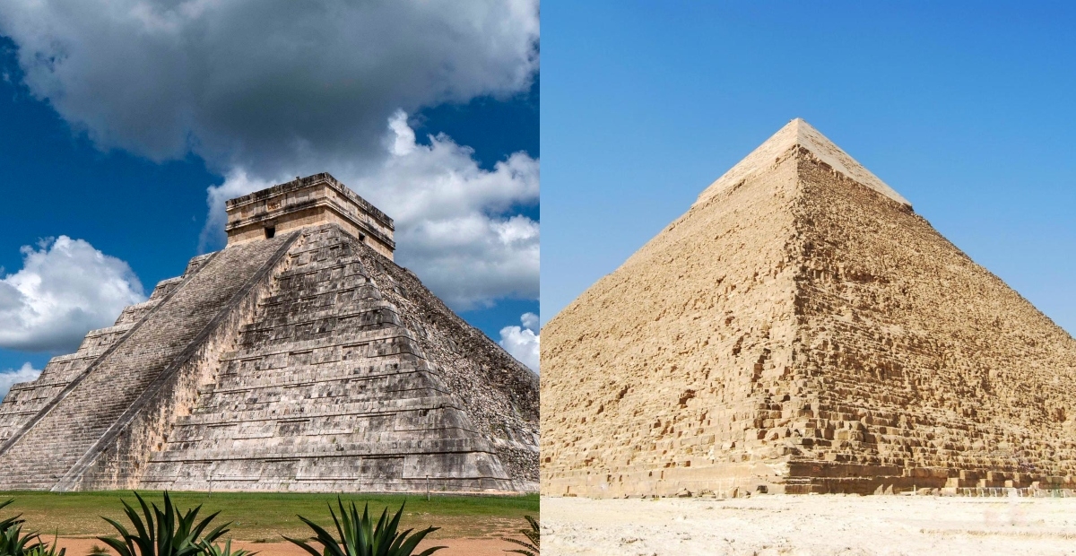 Chichén Itzá mide alrededor de 25 metros, mientras que la pirámide de Giza supera los 140 metros Chichén Itzá mide alrededor de 25 metros, mientras que la pirámide de Giza supera los 140 metros