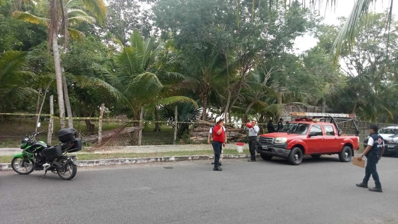 Al lugar llegaron elementos de la policía, así como de la Semefo para recoger el cuerpo Al lugar llegaron elementos de la policía, así como de la Semefo para recoger el cuerpo