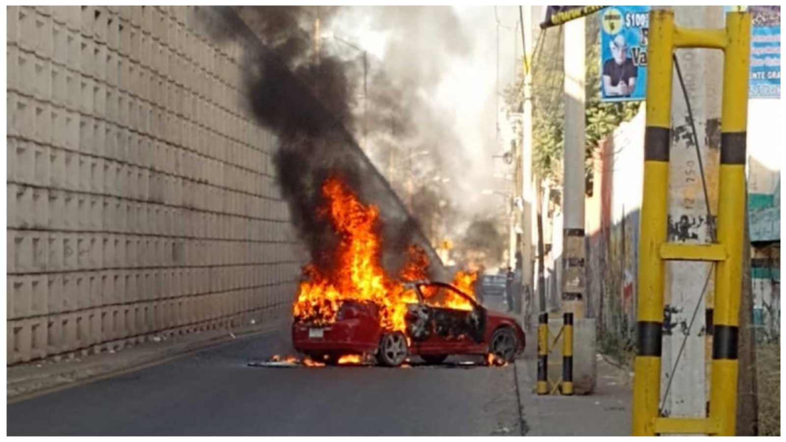 El policía fue asesinado en Celaya y varios vehículos han sido incendiados en diferentes puntos de la zona centro