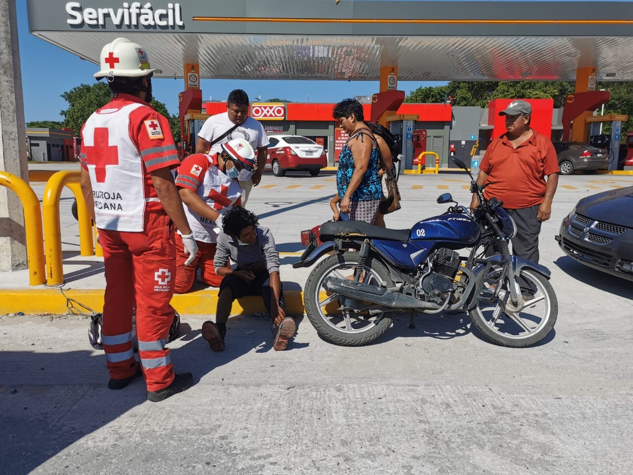 El joven de 18 años fue atendido por los paramédicos, pero no requirió ir al hospital