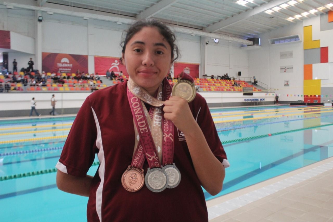 La cancunense Samantha Elizabeth Cabrera Canul se colgó par de medallas en la última jornada de competencias de la paranatación La cancunense Samantha Elizabeth Cabrera Canul se colgó par de medallas en la última jornada de competencias de la paranatación