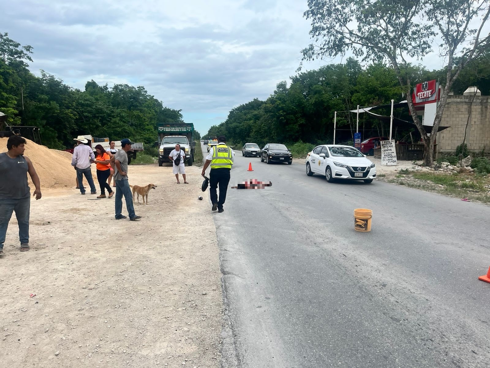 Al lugar llegaron elementos de la policía municipal y de la Cruz Roja
