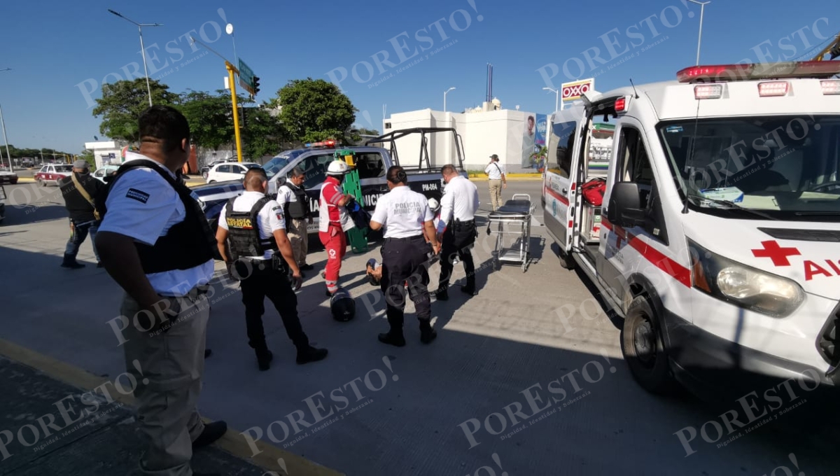 El motociclista fue trasladado de emergencia a un hospital El motociclista fue trasladado de emergencia a un hospital